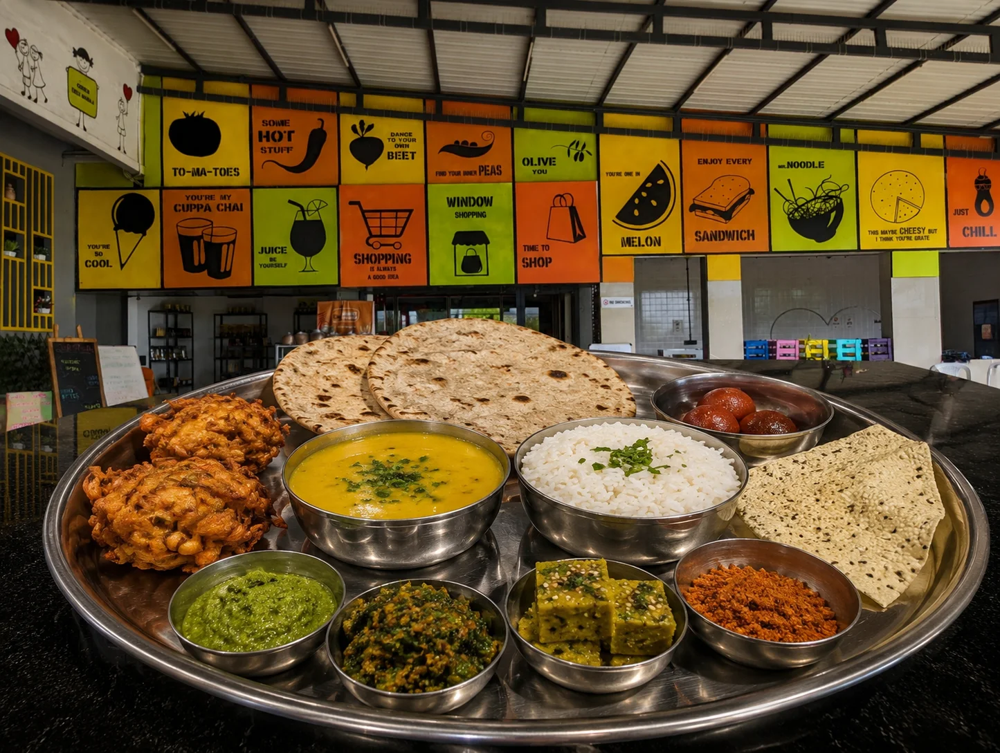 Sampurna Aahar Thali - Veg dish at The Farmer's Kitchen Shirwal